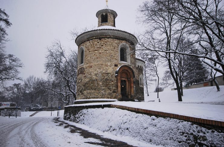 A Rotunda de São Martinho, em Vysehrad. Uma das edificações mais antigas da cidade.